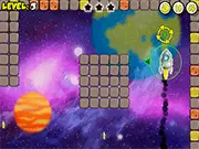 Missile Strike Online puzzle game, guiding a red missile through a maze, collecting yellow stars