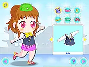 Aero Girl Maker free online avatar creator game, cartoon portrait, cosmetics, clothes