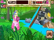 Princess Juliet Treasure Island game screenshot - play free online adventure puzzle game PlayArcadeHub