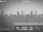 The main character, a hitman with a sword and gun, in the 1980s Japan-themed action platformer game Yakuza Rising Online.