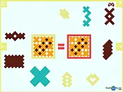 Play Cover Color Puzzle free online, matching colored shapes to recreate the target pattern.