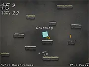 Above game screenshot showing a character jumping across platforms above rising red lava