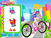 Cheerful Biker free online dress up game bicycle active fashion