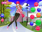 Stylish Patin Girl free online skating and dress up fashion game