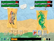 Papercraft Heroes endless tag-team fighter RPG online free - swapping between Knight and Mage to fight enemies