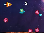 Play Tiny Rocket online free space arcade game collect gems rescue astronauts