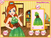 Spring Beauty Spa online free game screenshot, character getting a spring makeover and manicure
