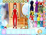 Fashion 3D Christmas Show free online game, models walking a holiday-themed runway on PlayArcadeHub