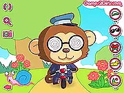 Screenshot of Happy Cute Zoo game, featuring cute animals dressed in funny costumes