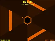 Super Hexagon free online game – triangle avoiding geometric walls in a high-speed arcade environment