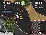 Screenshot of Circuit Super Cars Racing game featuring fast cars racing on a tough circuit track