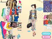 Immediately into May free fashion dress up game featuring a model wearing a bright, colorful summer outfit