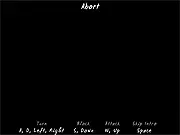 The Blind Swordsman free action game screenshot showing a swordsman character in a dynamic fighting pose against multiple dark enemies