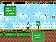 Feed Me game screenshot, a tentacled green creature biting a platform to drag itself through a maze, free online physics puzzle