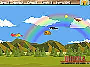 Play Flyer free online action shooter game – Click to shoot, collect coins, and activate Power Mode to survive