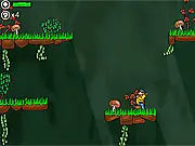 Awesome Mushroom Hunter game screenshot, free online platform shooter puzzle, character collecting mushrooms