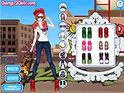 Style Adventures Hip Hop Style free online dress up game screenshot – girl wearing urban street fashion and hip hop clothes