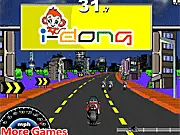 Screenshot of Rapid Motorcycle Racing free online game showing two motorcycles speeding on a race track