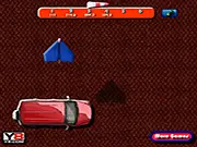 Paper Plane Trial free online physics skill game throwing a paper plane at pizza and car targets