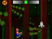 Grease Monkey free online arcade survival game, monkey jumping between poles, avoid enemies