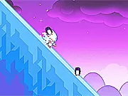 Snow Drift game screenshot, arctic car racing online, drifting on ice, taking out penguins in a free online game
