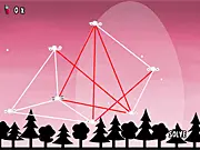Screenshot of Fly Tangle 2, a free online logic puzzle game where the user must untangle crossing strings by moving the flies