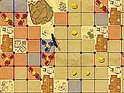 Staking Claims gameplay screenshot showing a square grid with connecting lines, illustrating the classic Dots and Boxes strategic game.