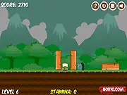 Zombie Rescue Time block removal physics puzzle game free online