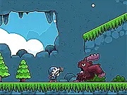 Frost Bite 2 free online retro climbing game screenshot, pixel art ice cave platformer