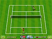 Tennis Star free online sports game screenshot, player hitting a ball on a tennis court