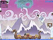 Icebreaker Red Clan free online ice slicing physics puzzle game PlayArcadeHub