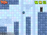 Playing Nervous Bot free online puzzle platformer game, a bot on platforms, avoiding obstacles, strategic movement game.