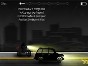 Play The First Winter Rain free online endless runner game on a motorcycle dodging cars