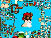 The Christmas Sigworminator dress up game screen showing a character being customized with funny Christmas-themed clothes and accessories.
