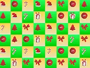 Screenshot of the Christmas Bejeweled game showing a grid of festive Christmas ornaments ready for match-3 swapping