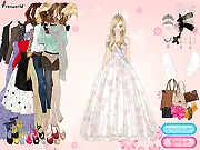 Modern Princess Dress Up online free fashion game screenshot of a styled princess