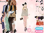 Play Lazy Loose Hair free online fashion game, dressing up for a pajama party with camisoles, floral trousers, and casual hairstyles