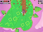 Chisel free online puzzle game, tunneling through the ground to reduce planet size, play on PlayArcadeHub