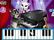 Tom and Angela Piano Serenade free online music game featuring Talking Tom
