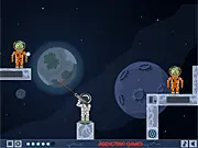 Ricochet Kills Space free online game puzzle shooter aiming zombies in space