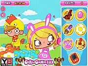 Easter Slacking free online mini-game, helping Sarah sneak away during an Easter Egg Hunt