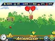 Bad Piggies Air Strike free online shooter game where you fly a machine and attack Angry Birds
