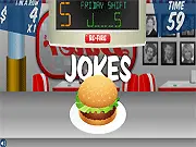 Playing Bacon, Letters and Tomatoes free online word game, spelling words to build a burger, word puzzle chef game, letters and tomatoes game.