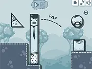 Where Is My Beard free puzzle game screenshot showing a magical beard floating over a series of traps toward a happy friend character