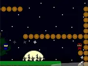 Rascal Ninja free online game screenshot, stealth platformer, ninja running and jumping, shadow copy technique