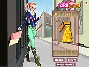 Don't Stop the Fashion online free game, Ingrid wearing trendy fall clothes with polka dots and animal prints