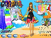 Play Perfect Vacation free online dress up game for girls, featuring beach resort clothing, swimwear, and holiday outfits