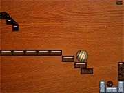 Wooden Adventure online free physics puzzle game screenshot showing blocks and a ball