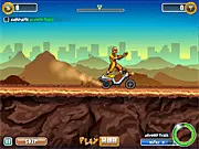 Crazycle Tournament bike rider performing a trick in the air on a challenging race track, free online game