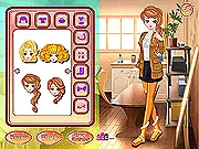 My Favorite Sweater game screenshot showing a girl wearing a stylish, cozy knit sweater and a complete fashion outfit, dress up game online